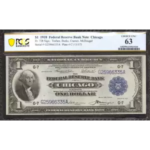 $1 1918  Federal Reserve Bank Notes 728