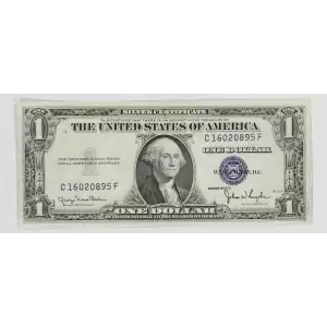 $1 1935-A blue seal. Small Silver Certificates 1608
