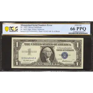 $1 1957 blue seal. Small Silver Certificates 1619