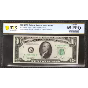 $10 1950  Small Size $10 Federal Reserve Notes 2010-A