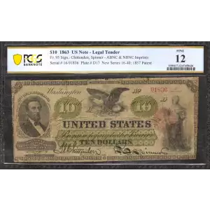$10 New Series 15-40 above Type 2 Legal Tender Issues 95