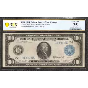 $100 1914 Red Seal Federal Reserve Notes 1110