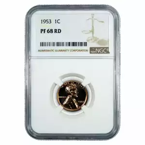 1953 PROOF LINCOLN WHEAT CENT PENNY 1C NGC CERTIFIED PF PR 68 RD SPOT HAZE FREE