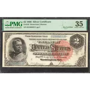 $2 1886 Large Red Silver Certificates 243