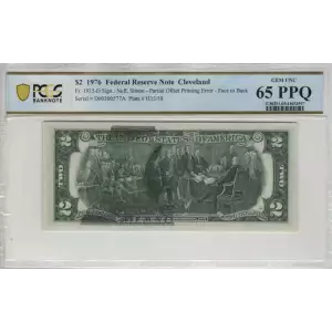 $2 1976 Green seal Small Size $2 Federal Reserve Notes 1935-D