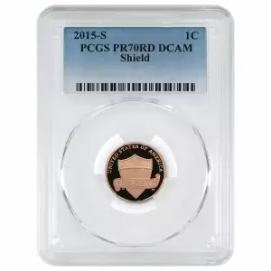 2015 S PROOF LINCOLN SHIELD CENT PENNY 1C PCGS CERTIFIED PR 70 RD DCAM DEEP CAM