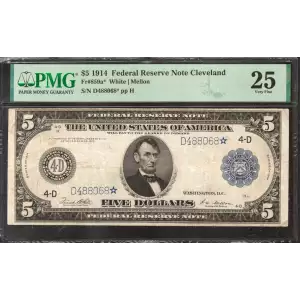 $5 1914 Red Seal Federal Reserve Notes 859A* (2)