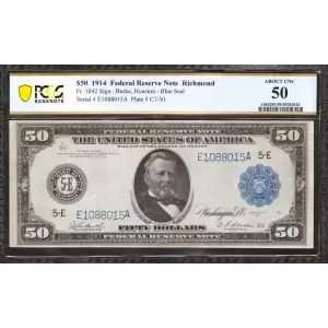 $50 1914 Red Seal Federal Reserve Notes 1042