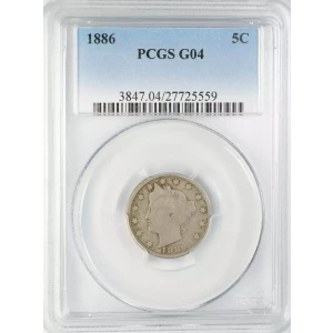 Nickel Five Cent Pieces-Liberty Head 1883-1913