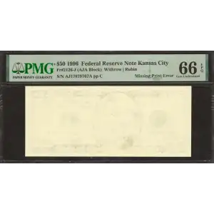 $50 1996 blue-Green seal. Small Size $50 Federal Reserve Notes 2126-J