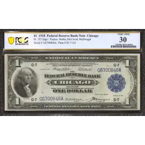 $1 1918  Federal Reserve Bank Notes 727