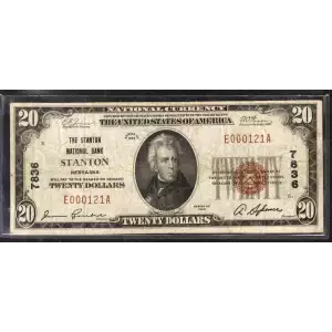 1929 $20 NATIONAL BANKNOTE CURRENCY NEBRASKA