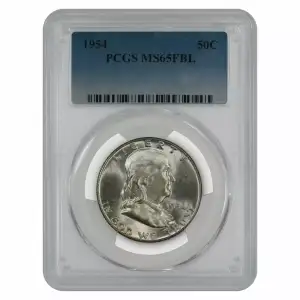 1954 FRANKLIN HALF DOLLAR 50C PCGS MS 65 FBL MINT UNC - FULL BELL LINES